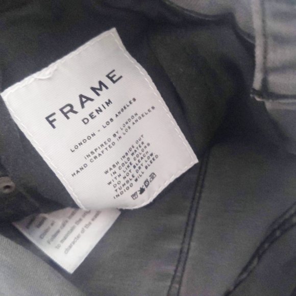 Frame Le Skinny de Jeanne Grey Distressed Jeans - Picture 7 of 7